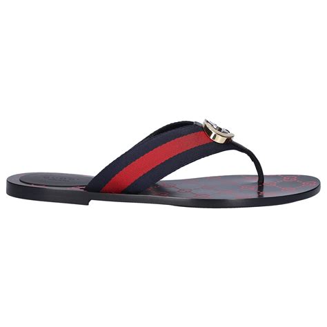 gucci flip flops blue